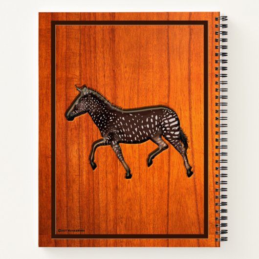Carved Polka Dot Zebra Notizblock (Rückseite)