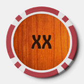 Carved Polka Dot Zebra Pokerchips (Rückseite)