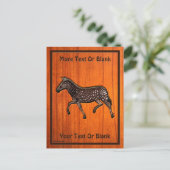Carved Polka Dot Zebra Postkarte (Stehend Vorderseite)