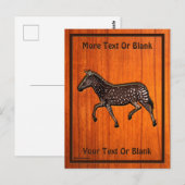 Carved Polka Dot Zebra Postkarte (Vorne/Hinten)