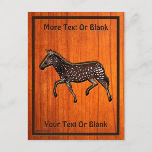 Carved Polka Dot Zebra Postkarte