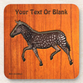 Carved Polka Dot Zebra Square Getränkeuntersetzer (Vorderseite)