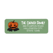 Carved Pumpkin Black Bow Krawatte Green Halloween (Vorne)