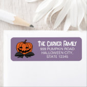 Carved Pumpkin Black Bow-Krawatte Lila Halloween (Insitu)