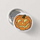 Carved Pumpkin Face Button (Vorne & Hinten)