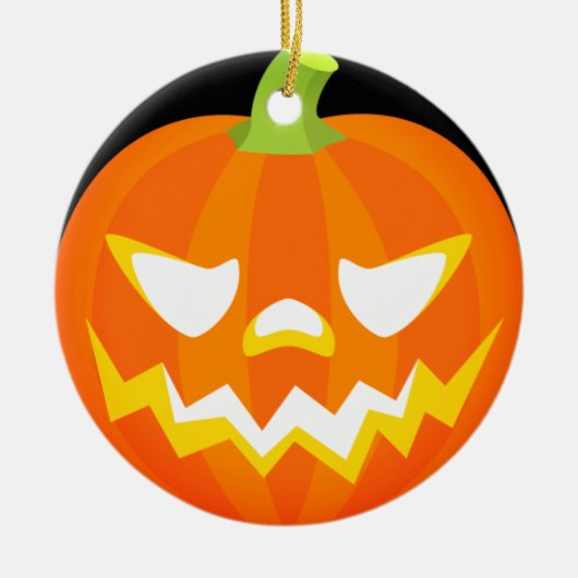 Carved Pumpkin - Halloween Keramik Ornament (Vorne)