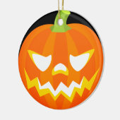 Carved Pumpkin - Halloween Keramik Ornament (Links)