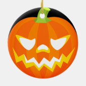 Carved Pumpkin - Halloween Keramik Ornament (Hinten)