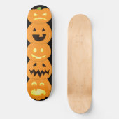 Carved Pumpkin Jack O'Lantern Halloween Skateboard (Vorderseite)