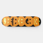 Carved Pumpkin Jack O'Lantern Halloween Skateboard (Horizontal)