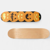 Carved Pumpkin Jack O'Lantern Halloween Skateboard (Horizontal)