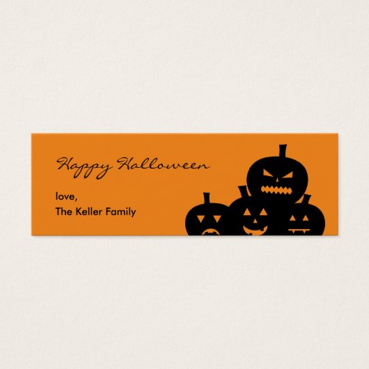 Carved Pumpkins Halloween-Geschenk-Tag (Vorderseite)