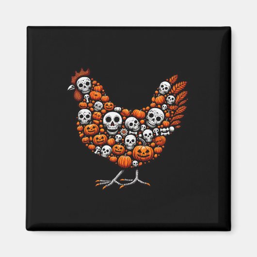 Carved Pumpkins Halloween Hühnchen Niedlich Shape Magnet (Vorne)