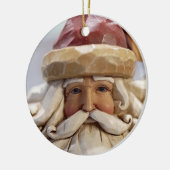 Carved Santa Face Keramik Ornament (Links)