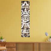 Carved Stone Mayan Aztec MesoAmerican Sun Calendar Leinwanddruck (Insitu (Wohnzimmer))