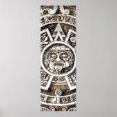 Carved Stone Mayan Aztec MesoAmerican Sun Calendar Poster (Vorne)