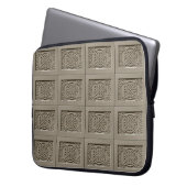 Carved Stone Texture Celtic Knots Laptop Sleeve (Vorderseite Links)