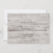 Carved Sweetheart Be My Junior Bridesmaid Vorschla (Rückseite)