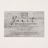 Carved Sweetheart Guest Accommodation Insert Card (Vorderseite)