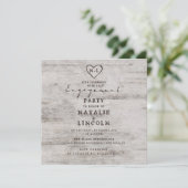 Carved Sweetheart Let's Celebrate Engagement Party Einladung (Stehend Vorderseite)