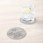 Carved Sweethearts Cheers to the new Mr. & Mrs. Runder Pappuntersetzer (Vor Ort)