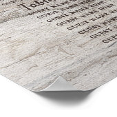 Carved Sweethearts Hochzeitstisch Poster (Ecke)