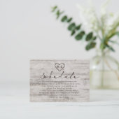 Carved Sweethearts Rustic Birch Wedding Plan Begleitkarte (Stehend Vorderseite)