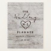 Carved Sweethearts Rustic Birch Wood Wedding Pläne Planer (Vorderseite)