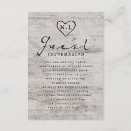 Carved Sweethearts Rustic Tree Wedding Information Begleitkarte