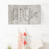 Carved Sweethearts Rustikales Brautparty Willkomme Banner (Insitu)