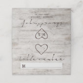 Carved Sweethearts Seating Wedding Tischnummer Platzkarte (Außenseite Aufgefaltet)