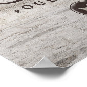 Carved Sweethearts teilt die Liebe Wedding Sign Poster (Ecke)