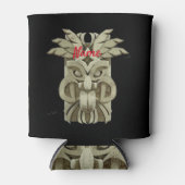 Carved Tiki Sculpture Thunder Dosenkühler (Vorderseite)