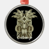 Carved Tiki Sculpture Thunder Ornament Aus Metall (Vorne)