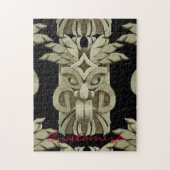 Carved Tiki Sculpture Thunder Puzzle (Vertikal)