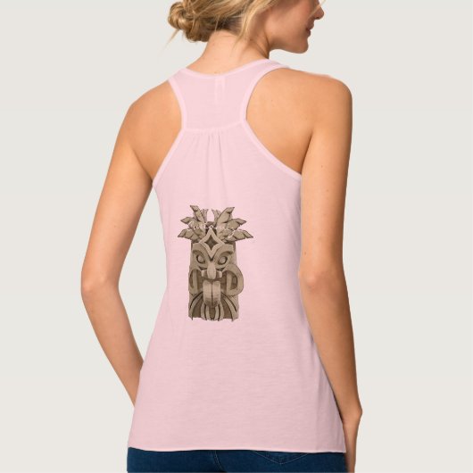 Carved Tiki Sculpture Thunder Tank Top (Rückseite)