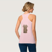 Carved Tiki Sculpture Thunder Tank Top (Rückseite Vollansicht)