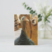 Carved Turkey Head Postkarte (Stehend Vorderseite)