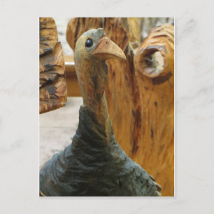 Carved Turkey Head Postkarte