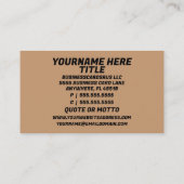 Carved Wood Carver Visitenkarte (Rückseite)