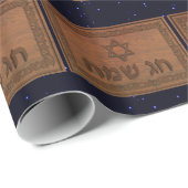 Carved Wood Chag Sameach Geschenkpapier (Rolleneckpunkt)