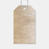 Carved Wood Heart Rustic Country Wedding Geschenkanhänger (Rückseite)