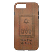 Carved Wood Shalom Case-Mate iPhone Hülle (Rückseite)