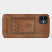 Carved Wood Shalom Case-Mate iPhone Hülle (Rückseite (Horizontal))