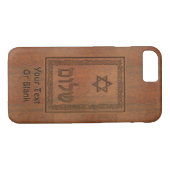 Carved Wood Shalom Case-Mate iPhone Hülle (Rückseite (Horizontal))