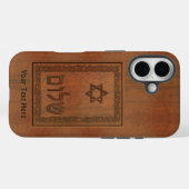 Carved Wood Shalom Case-Mate iPhone Hülle (Rückseite (Horizontal))
