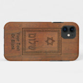 Carved Wood Shalom Case-Mate iPhone Hülle (Rückseite (Horizontal))