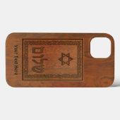 Carved Wood Shalom Case-Mate iPhone Hülle (Rückseite (Horizontal))