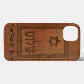 Carved Wood Shalom Case-Mate iPhone Hülle (Rückseite (Horizontal))