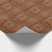 Carved Wood Shalom Geschenkpapier (Ecke)